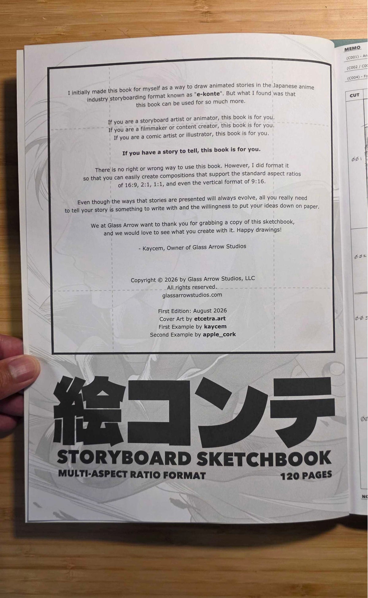 Storyboard Sketchbook, Multi-Aspect-Ratio Format, A4 - 120 Pages (Standard)