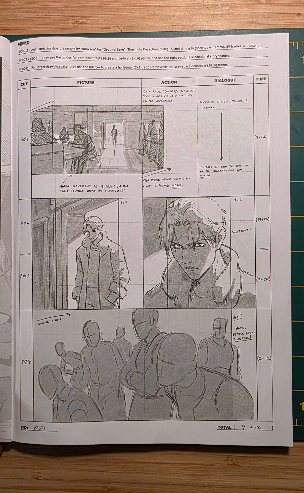 Storyboard Sketchbook, Multi-Aspect-Ratio Format, A4 - 120 Pages (Standard)