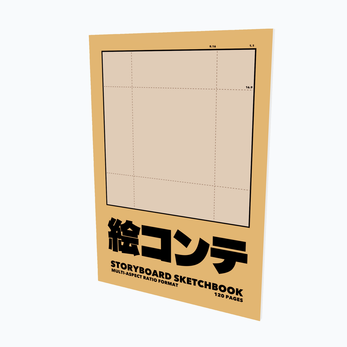 Storyboard Sketchbook, Multi-Aspect-Ratio Format, A4 - 120 Pages (Standard)