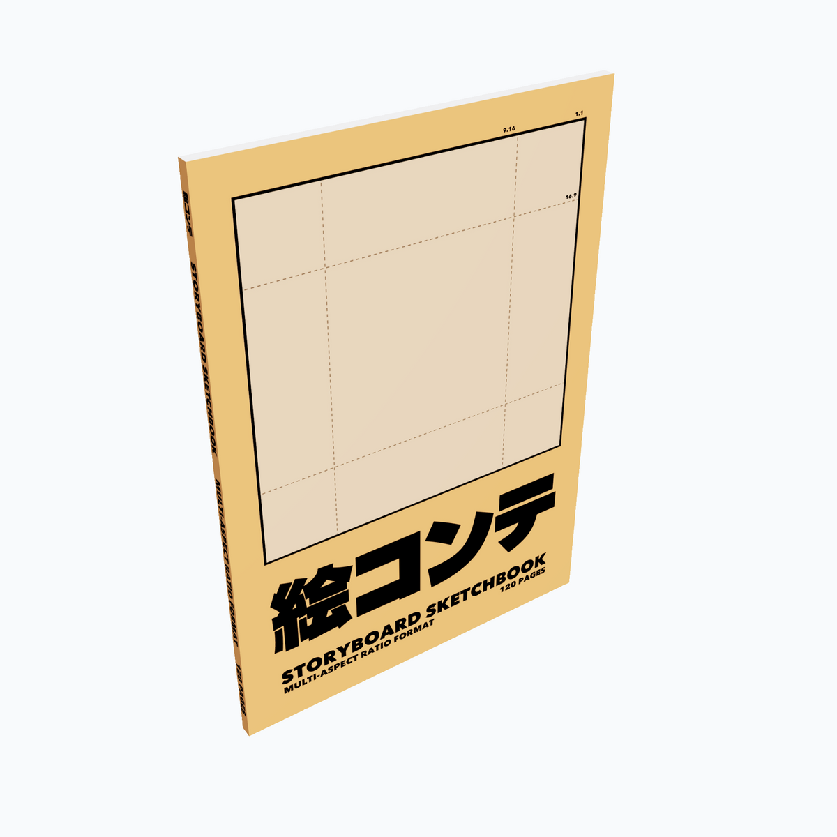 Storyboard Sketchbook, Multi-Aspect-Ratio Format, A4 - 120 Pages (Standard)